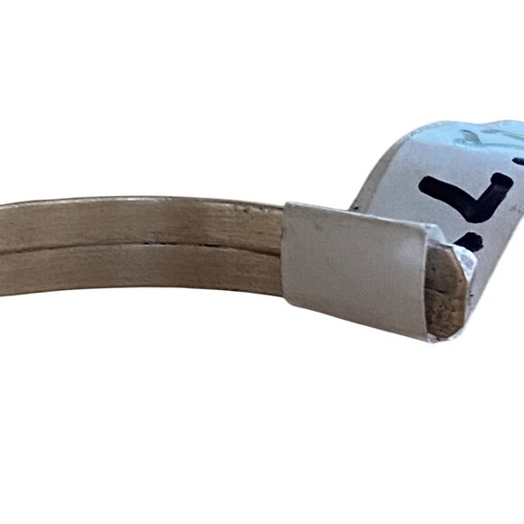 Native American Sterling Silver & Moonstone Cuff Bracelet With Swirl Design - Picture 11 of 14